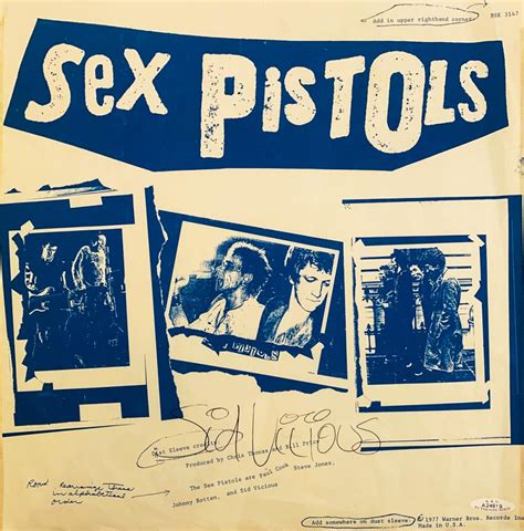 Sex Pistols Sid Vicious Rare Signed Album Sleeve