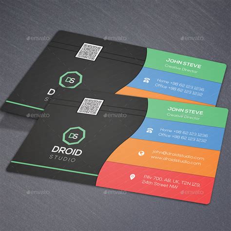Corporate Colored Business Card By Oksrider Graphicriver