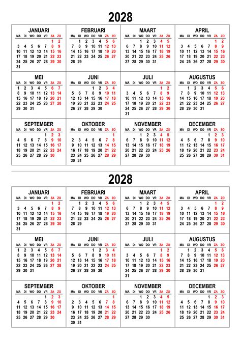 Kalender 2028 А5