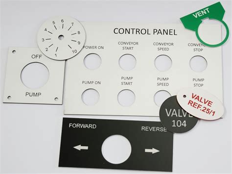 Develop the basic line drawing to your company. Control Panel Labels: Custom Made