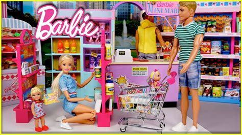 Familia Barbie Y Ken Compran En El Supermercado Y Rutina De Noche Con