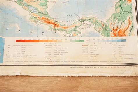Old Very Big Wall Map 807x 677 205 Cm X 172 Etsy