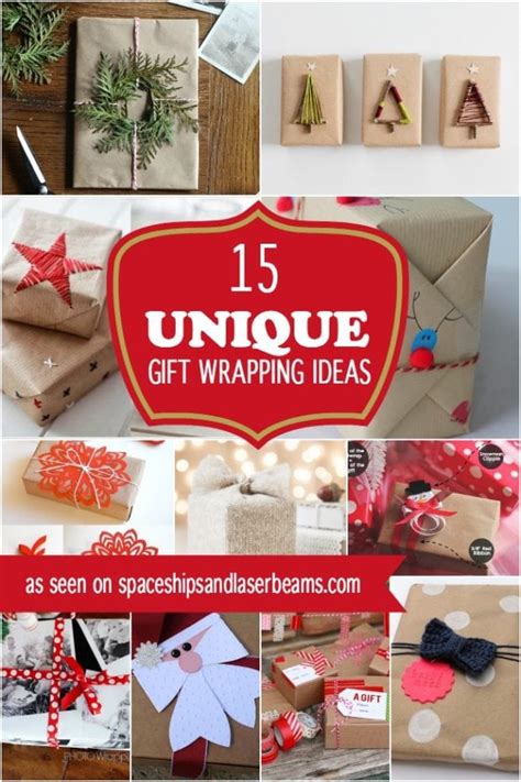 We have illustrated holiday wrapping paper printables just for you! 15 Unique Christmas Gift Wrapping Ideas | Spaceships and ...