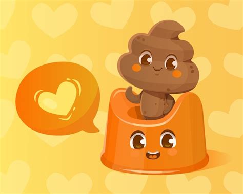Premium Vector Poop And Baby Potty Cute Vector Characters