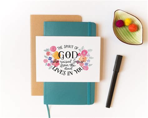 Bible Scripture Blank Notecard The Spirit Of God Lives In You