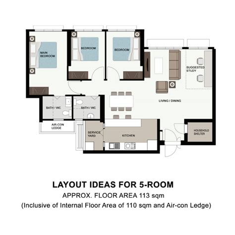 Floor Plan Of Hdb 5 Room Flat Home Alqu