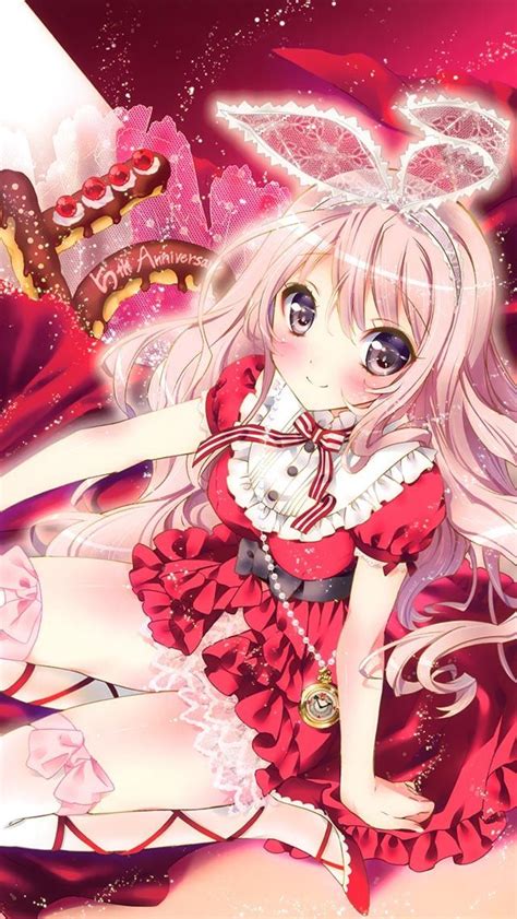 kawaii cute anime girl with pink hair anime1