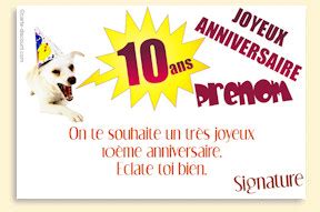 Venez fêter son anniversaire avec lui ! style carte anniversaire gratuite garcon 10 ans