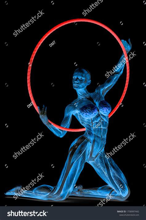 muscle woman doing gymnastic pose two stock illustration 1758997442 shutterstock