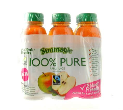 Case Price Sunmagic Pure Apple Juice Fairtrade 6x330ml Approved Food