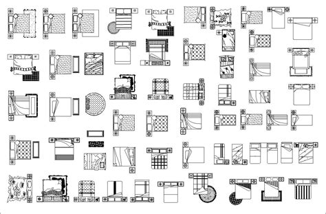Bed Design Autocad Blockselevation Collections】all Kinds Of Bed Cad