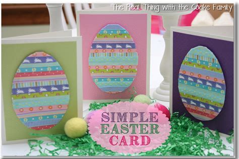 If you enjoy making cards and collecting card making tips, then you'll love these diy easter cards! Handmade Cards ~ Simple Easter Card - The Real Thing with the Coake Family