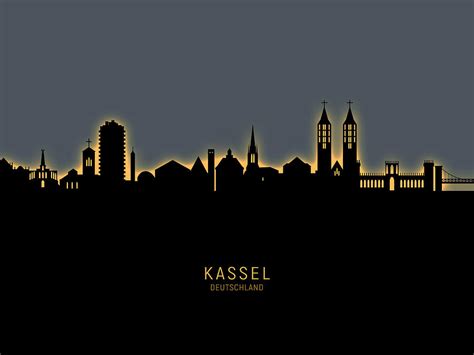 Kassel Germany Skyline Digital Art By Michael Tompsett Pixels