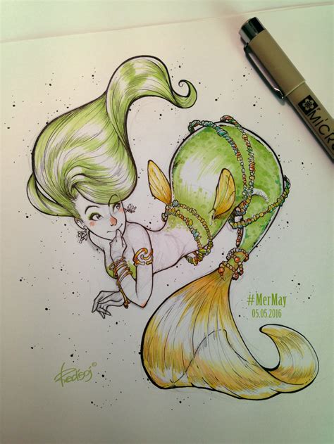 Mermay 2016 By Redisoj© On Behance Mermaid Pose Mermaid Art Green