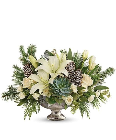 Your loved ones will definitely appreciate such a thoughtful and surprising gift. Winter Wilds Centerpiece in 2020 | Christmas flower ...