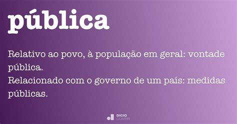 Pública Dicio Dicionário Online De Português