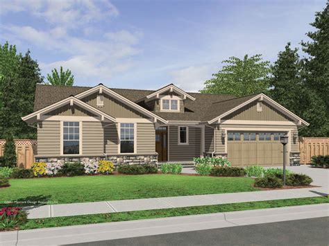 The Avondale: Craftsman-style Ranch House Plan with Stone ...