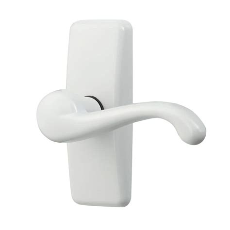 Ideal Security Painted White Storm Door Lever Handle Set Skglwh The