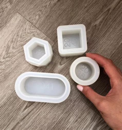 kit 4 moldes de silicone para vasos em resina cimento gesso mercado livre