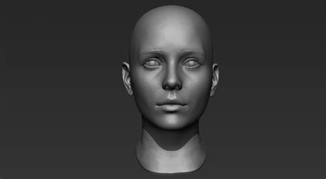 3d printable female head 3 3d model cgtrader