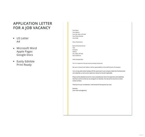 Letter of application sample 2. Job Application Letter For Engineer - 11+ Free Word, PDF Format Download | Free & Premium Templates