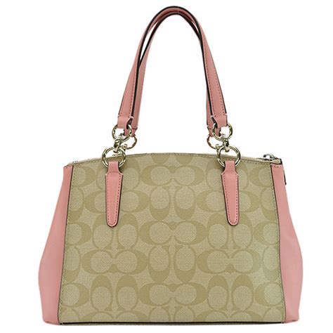 BrandValue: Take coach COACH handbag signature beige x pink PVCx ...