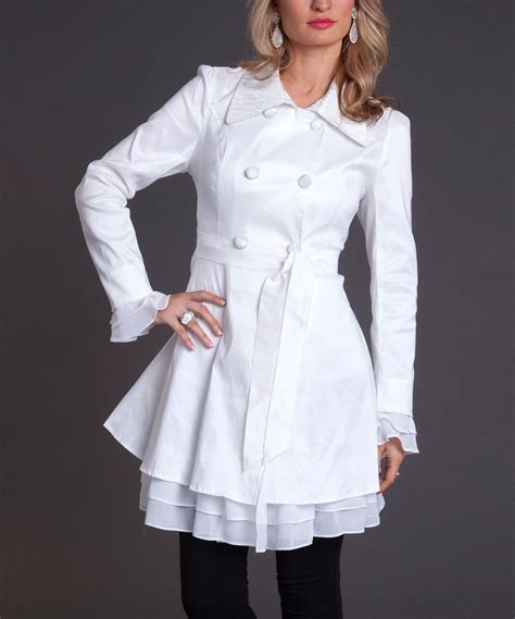 White Trench Coat By Cathie Gomperts On Fashion Finds Clothes