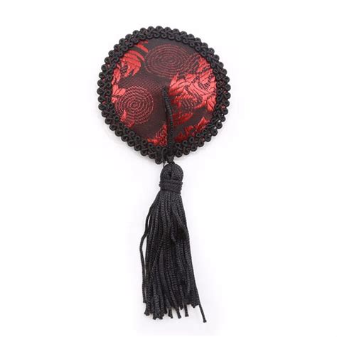 women reusable nipple cover lace sexy pasties tassels round tepel cover self adhesive breast