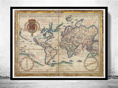 Old World Map 1634 Vintage Map Vintage Maps And Prints