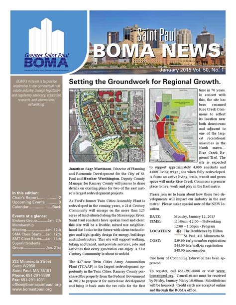 Boma Jan 2015 Newsletter By Greater Saint Paul Boma News Issuu