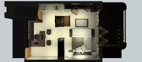 A Studio Apartment 3d Plan By T A Studio Kreatecube