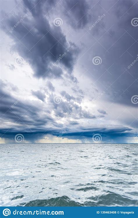 Seascape Sea Horizon And Sky Stock Photo Image Of Oceanscape Dark