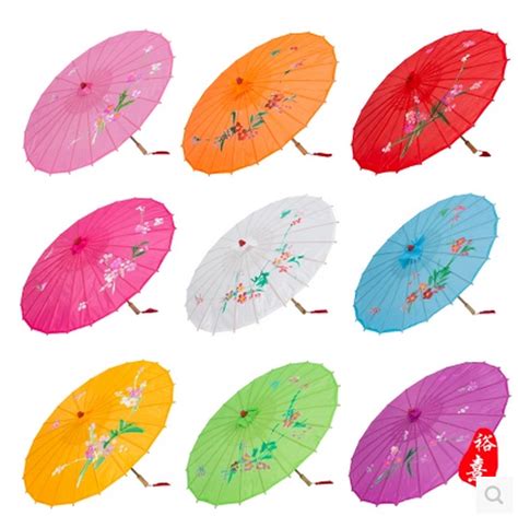Beautiful Chinese Large Silk Parasol Umbrella Happy Panda Shop