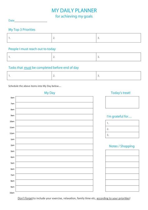 25 Printable Daily Planner Templates Free In Word Excel Pdf Artofit