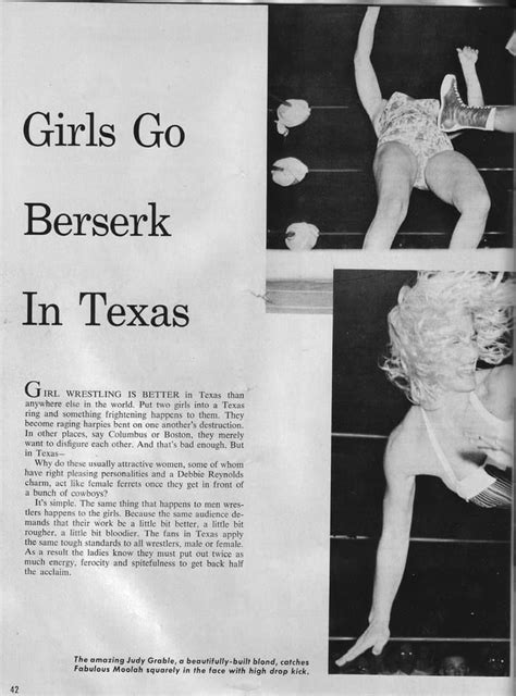 1960 winter issue of wrestling revue magazine judy grable fabulous moolah wrestling texas