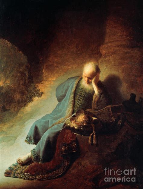 The Prophet Jeremiah Mourning Drawing By Print Collector Fine Art America