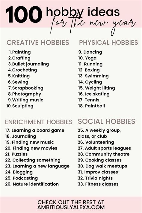 100 Hobby Ideas For Women Inspiration For 2022 Hobbies For Adults