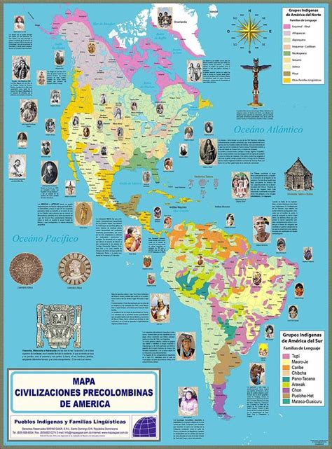 Mapa Civilizaciones Precolombinas De América Indígenas De América