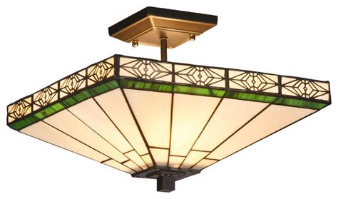 Mission Style Ceiling Light Fixture Chloe Ch33290ms14 Uf2 Farley