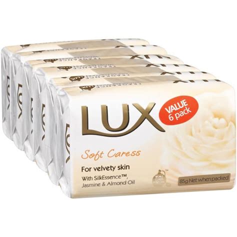 Buy Lux Bath Soap White Soft Caress 6 Pack Online Pharmacy Direct
