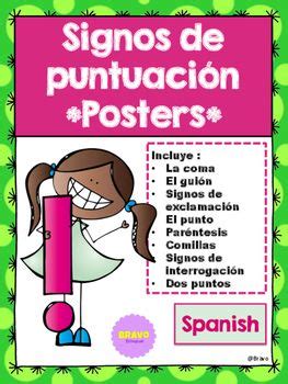 Signos de puntuación Posters Punctuation marks Spanish Posters Student