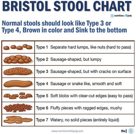 microblog the bristol stool chart normal stools should look like type 3 or type 4 nutrition