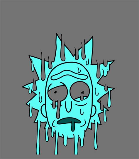 Rick And Morty Goopy Dripping Blue Rick Digital Art By Thanh Nguyen
