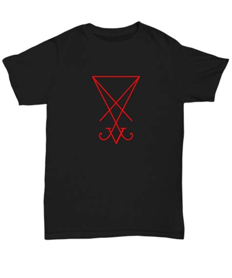 Satanic Shirt Lucifer Symbol Sigil Of Lucifer Occult Tee Etsy