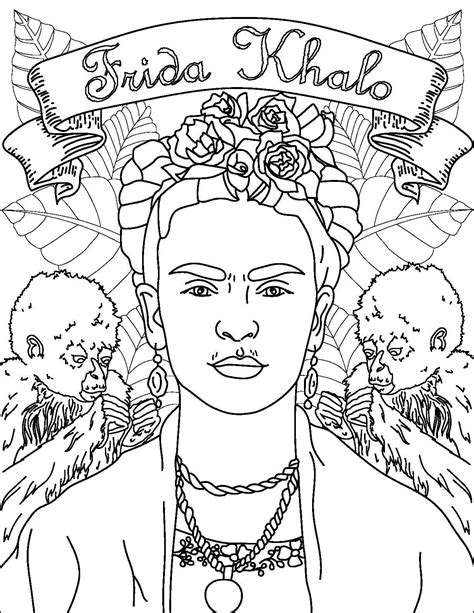 Frida Kahlo Coloring Page Beautiful Frida Kahlo Coloring Page Frida Porn Sex Picture