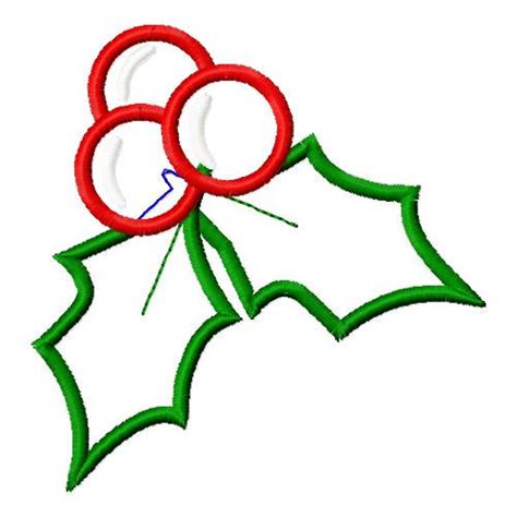 Holly Berry Embroidery Design Mistletoe Embroidery Design Etsy