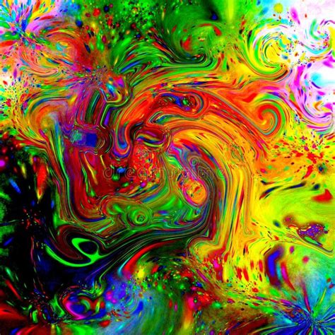Psychedelic Fluid Tile Texture Crazy Colors Ad Tile Fluid