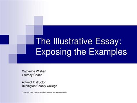 Ppt The Illustrative Essay Exposing The Examples Powerpoint