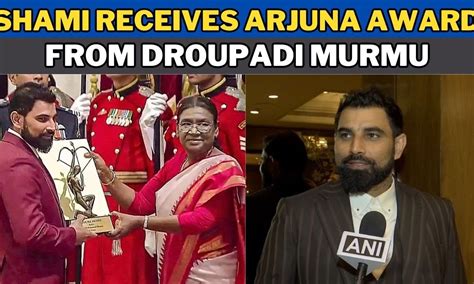 mohammed shami receives arjuna award from president droupadi murmu world cup 2023 cricket