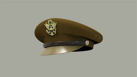 Us Army Officer Cap 3d Turbosquid 1775447